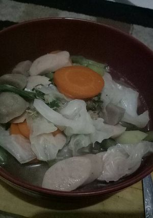 Foto resep Sayur sop sosis dan bakso sapi ala D'Kost