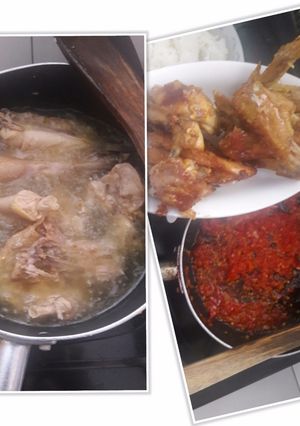 Foto resep Ayam Goreng Basah Bumbu Sederhana ❤