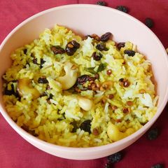 A picture of Basundi pulao.