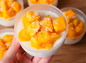 【COOKING BUBU】夏日消暑一流 芒果椰奶凍|mango coconut milk pudding | マンゴーココナッツプリン 的食譜成品照片