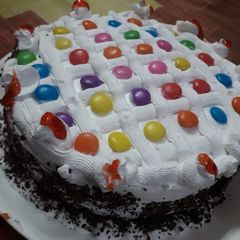 A picture of Black forest cake.