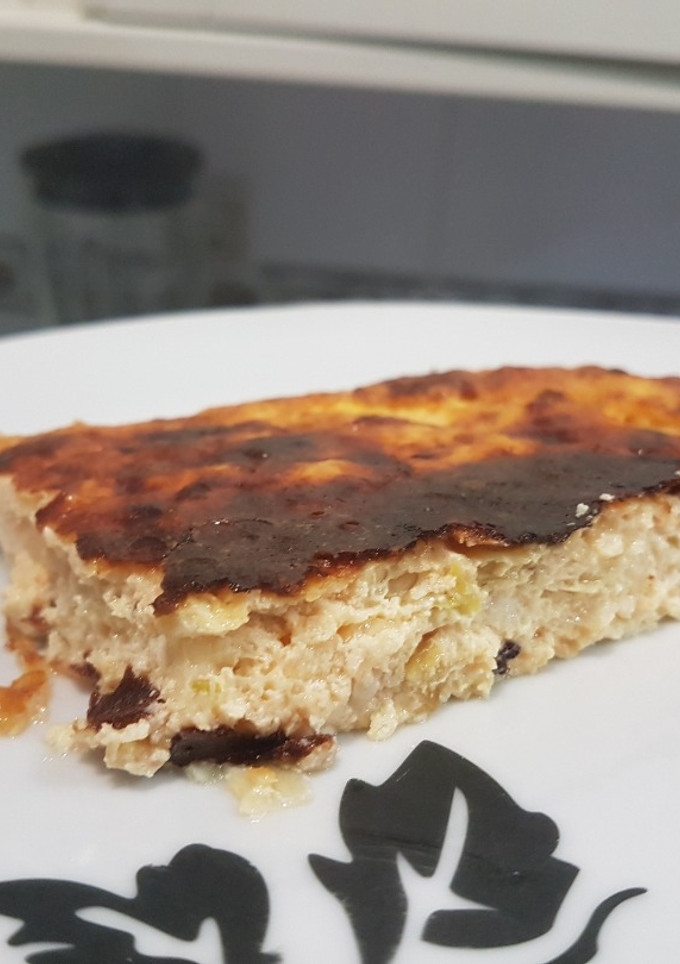 Una foto de Pastel de puerro y pescado