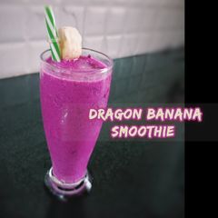 A picture of Dragon banana smoothie.