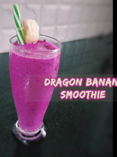 A picture of Dragon banana smoothie.