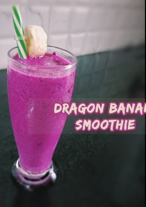 A picture of Dragon banana smoothie.