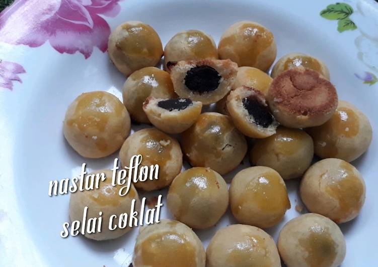 Nastar teflon selai coklat - Nastar coklat - Nastar simpel