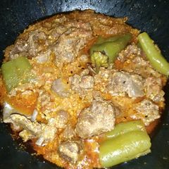 A picture of Mutton achar gosht.