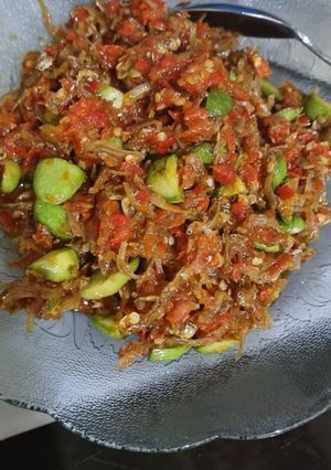 Foto resep Sambal petai ikan teri air tawar