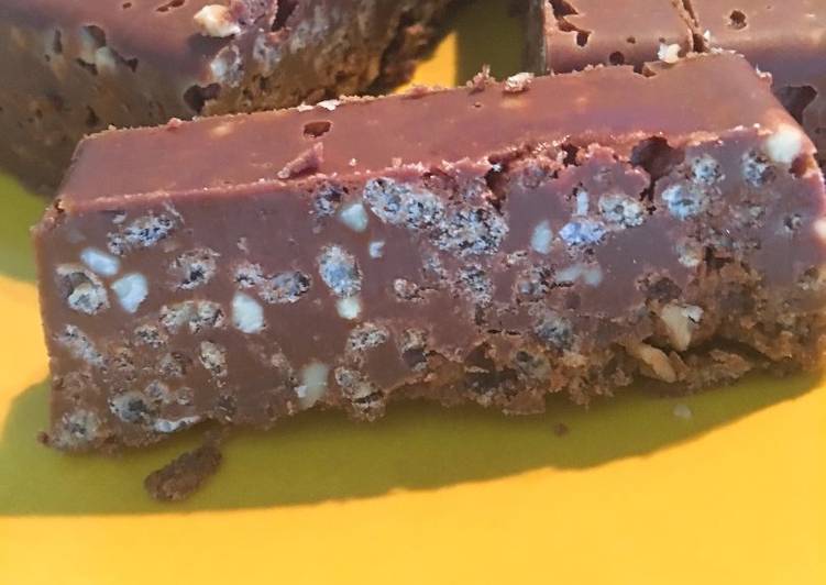 Turrón de chocolate crujiente