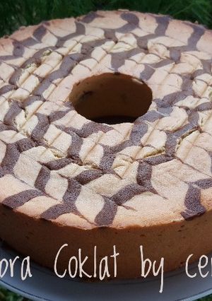 Foto resep Cake zebra coklat ekonomis