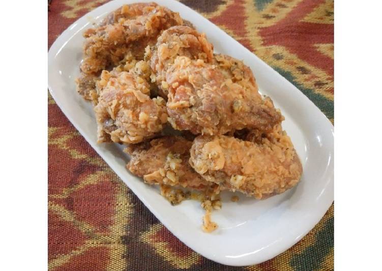 Resep Crispy Chicken Wings - Garlic Sauce, Lezat