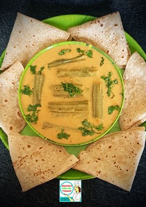 A picture of Drumstick Moringa Sabzi - Sweet & Sour Gujarati Style.
