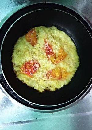 Foto resep Corn rice with mango, cheese and coffee