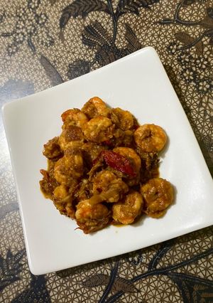 Foto resep Tumis udang pedas simple