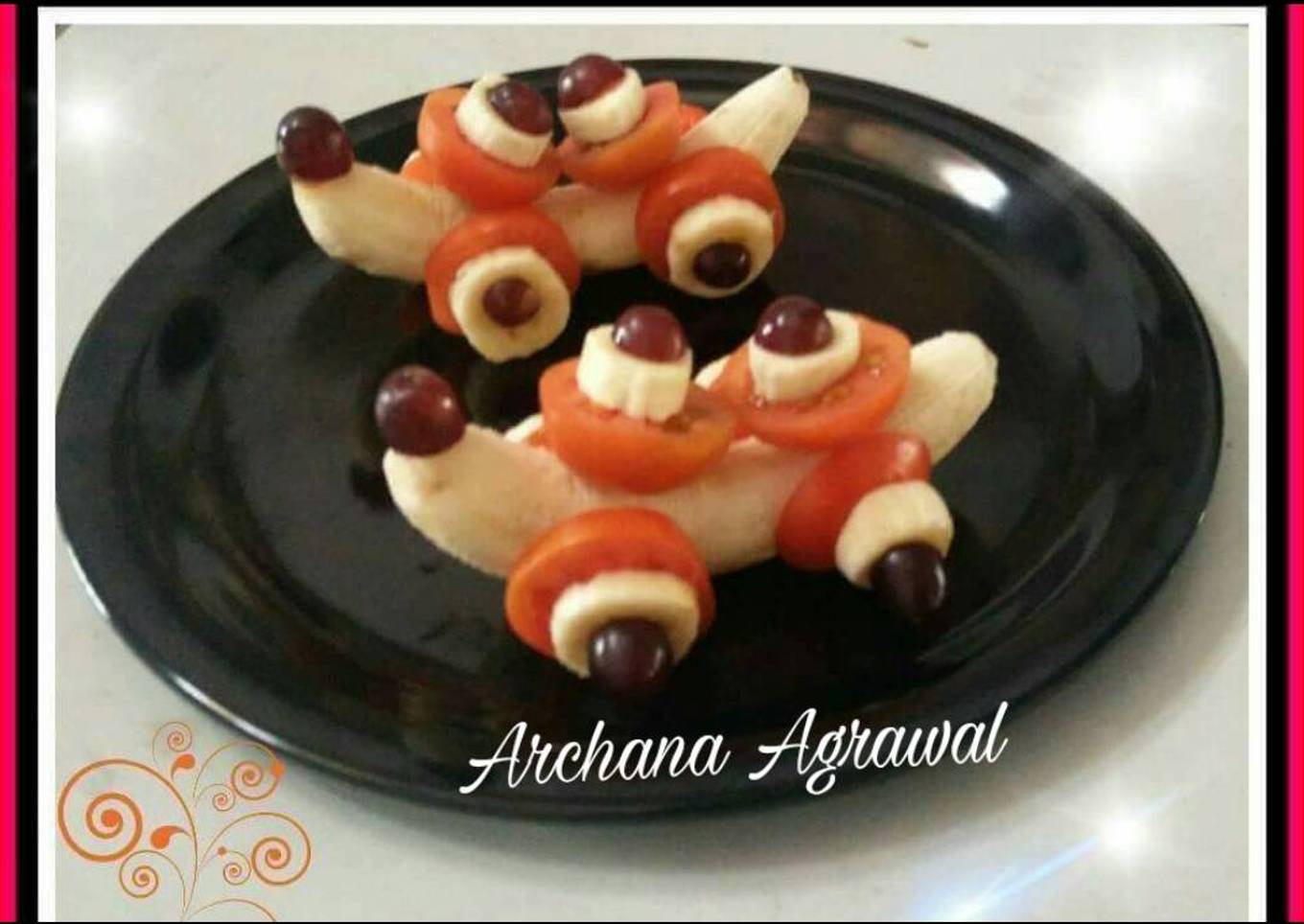 Moving Banana Car fruit decoration
