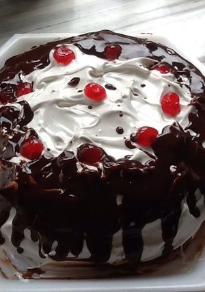 Una foto de Pastel de chocolate decadente