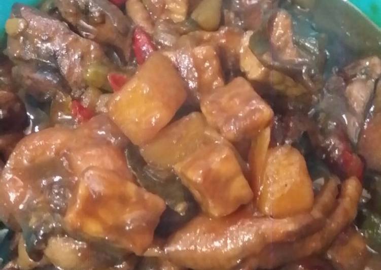 Bagaimana meracik Tumis ati ampela dan tempe kentang Anti Gagal