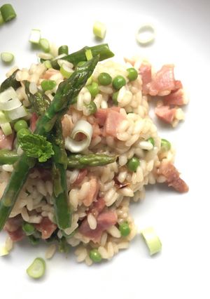 A picture of Risotto primavera.