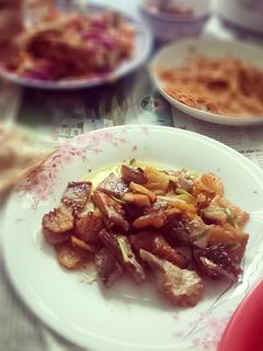 Hình của món Khô cá lóc xào dứa (thơm).