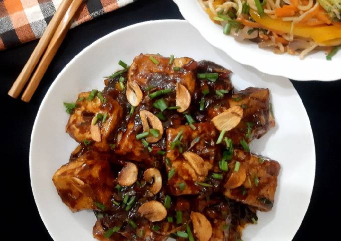 Teriyaki Tofu and Veg Chowmein (Veg & Vegan) Recipe