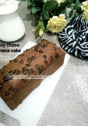 Foto resep Easy choco banana cake
