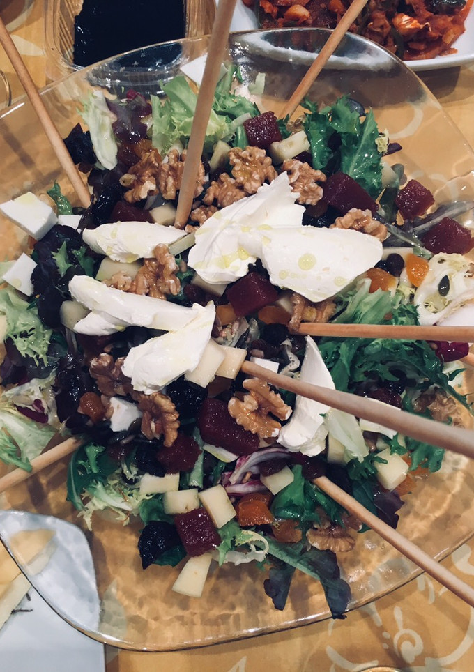 Una foto de Ensalada de Navidad con frutos secos