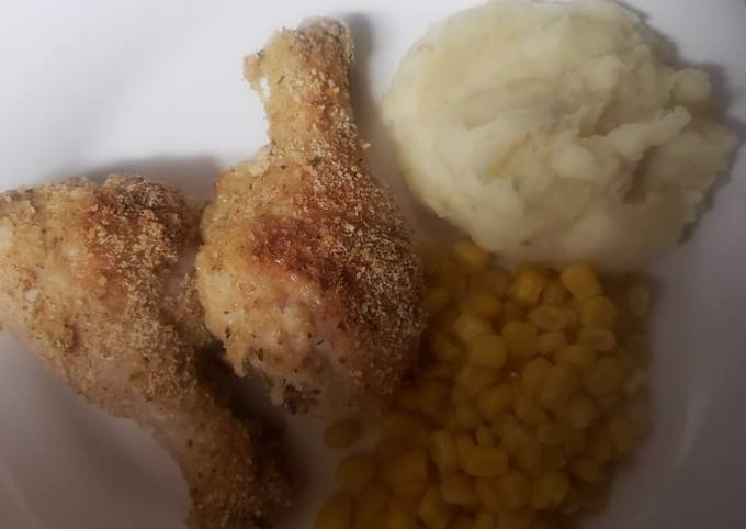 Easiest Way to Make Homemade Baked breaded chicken legs