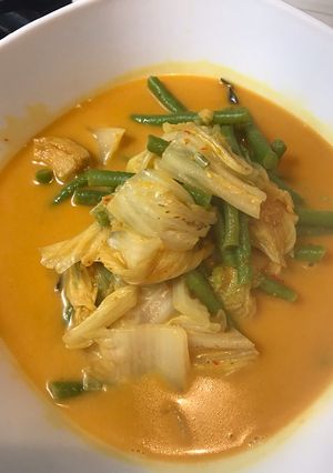 Foto resep Sayur gulai kacang panjang sawi putih