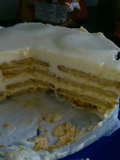 Una foto de Tarta limón y galletas