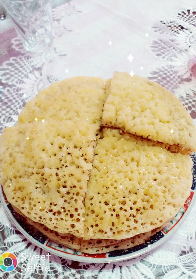 صورة لوصفة بغرير سريع بدون اختمار 🥞🥞🥞