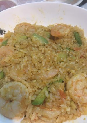 A picture of Shrimp Avocado Fried Rice.