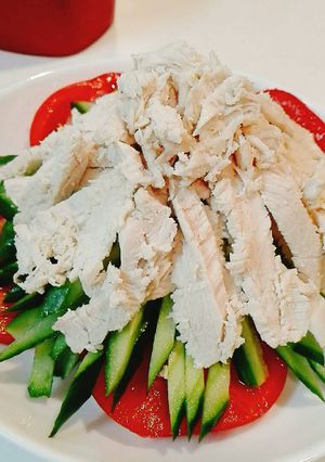 Foto resep Bangbangji - Salad Daging Ayam dressing sesame