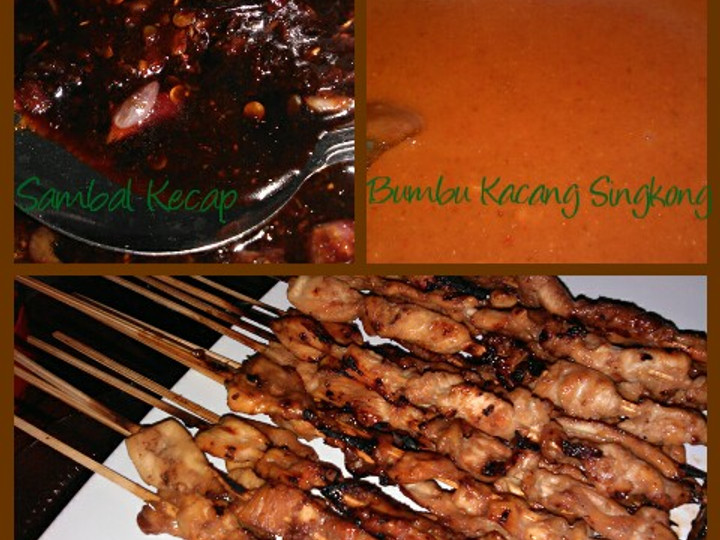 Cara Buat Sate Ayam Bumbu Singkong dengan Sambal Kecap Enak Terbaru