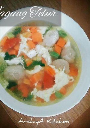 Foto resep Sup Jagung Telur