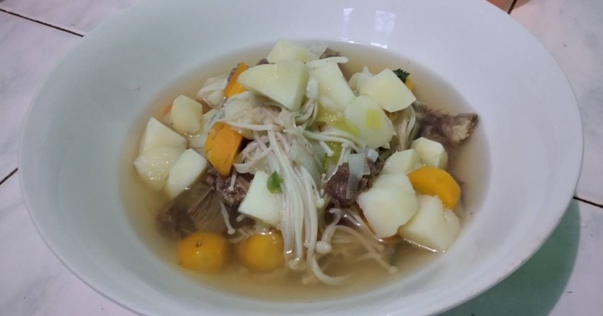 489 resep sup jamur enoki enak dan sederhana - Cookpad