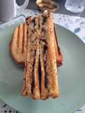 Croque brioché choco banane cacahuète
