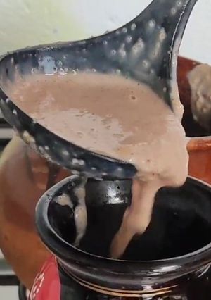 Una foto de Átole Méxicano de avena con chocolate