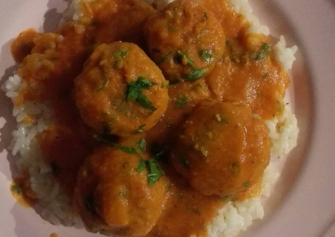 Albóndigas con salsa de verdura