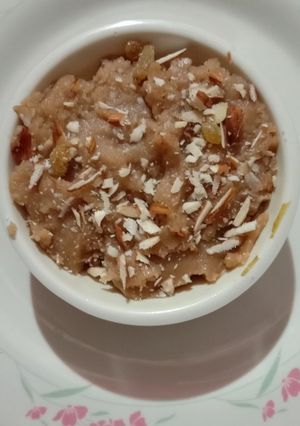 A picture of Aate ka halva.