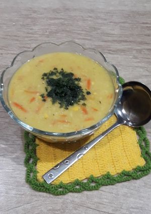 عکسی از دستور سوپ جو و ذرت