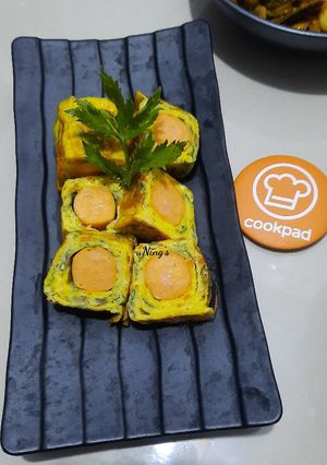 Foto resep Tamagoyaki isi sosis (Telur Dadar Gulung)