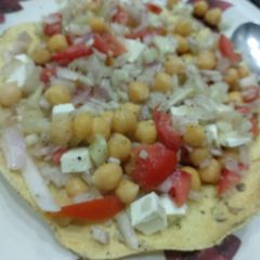 A picture of Masala papad.