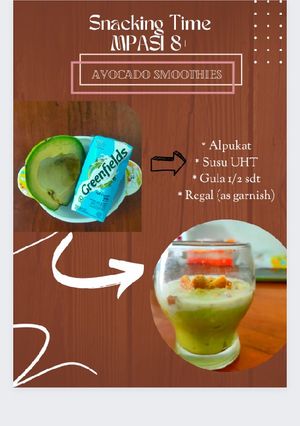 Foto resep Avocado Creamy Smoothies (Snack MPASI 8+)