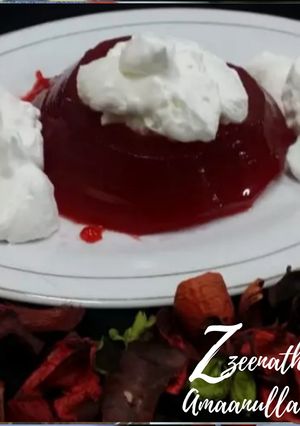 A picture of Jello Cupcakes with Fresh Cream.