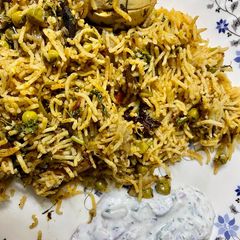 A picture of Egg Biryani.