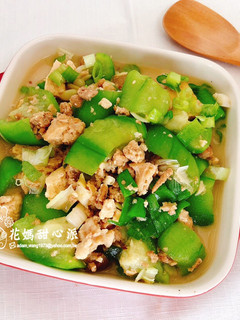 絲瓜肉末家常下飯菜 的食譜成品照片