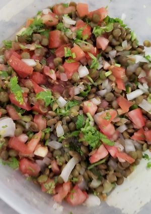 Una foto de Ensalada de lentejas
