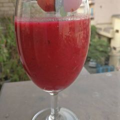 A picture of Watermelon, beets gazpacho.