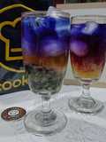 Blue passion fruit soda
