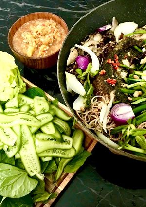 Hình của món Cá lóc hấp.